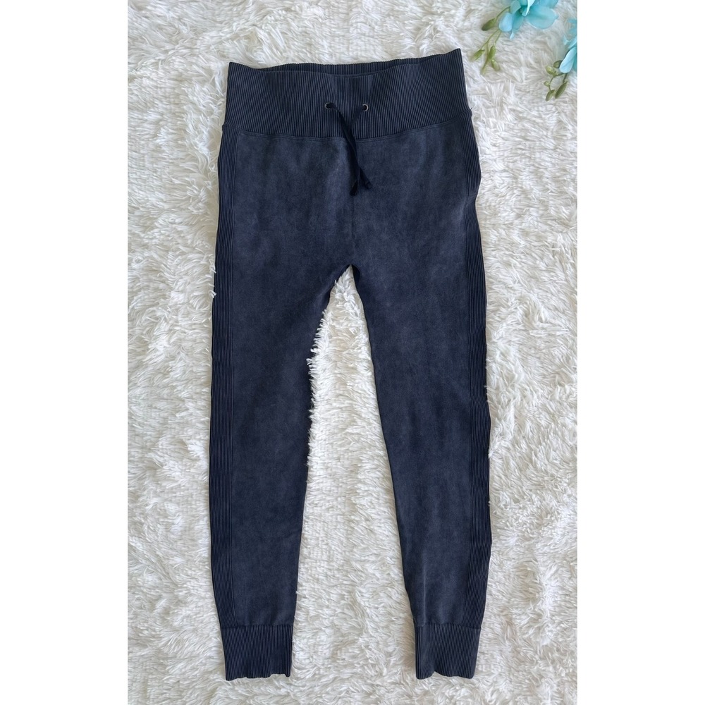 CRVS Curves Size (L ) N Combat Boots‎ Dark Gray High Waist Ribbed Leggings